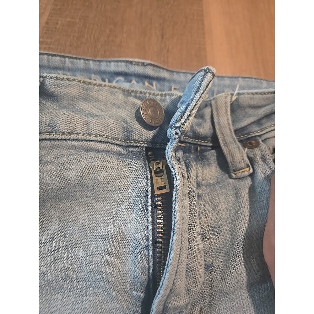 American Eagle Outfitters Skinny Light Blue Distressed Denim Jeans Women - Picture 5 of 16